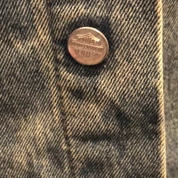 Harley-Davidson denim vest American flag large - Picture 6 of 10